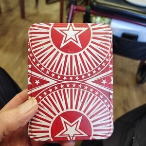Red Star Patterned Tin Box